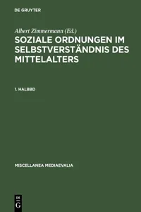 Soziale Ordnungen im Selbstverständnis des Mittelalters. 1. Halbbd_cover