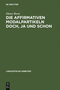 Die affirmativen Modalpartikeln doch, ja und schon_cover