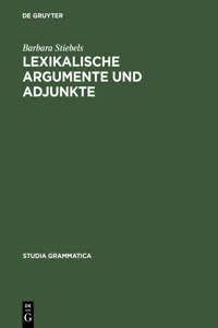 Lexikalische Argumente und Adjunkte_cover