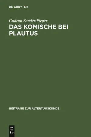 Das Komische bei Plautus