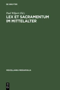 Lex et Sacramentum im Mittelalter_cover