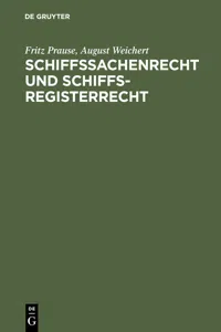 Schiffssachenrecht und Schiffsregisterrecht_cover