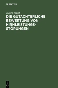 Die gutachterliche Bewertung von Hirnleistungsstörungen_cover