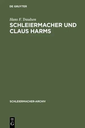 Schleiermacher und Claus Harms