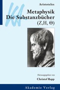 Aristoteles: Metaphysik. Die Substanzbücher_cover