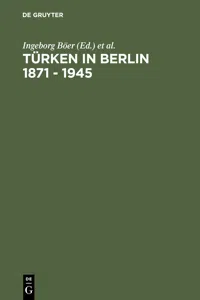 Türken in Berlin 1871 - 1945_cover