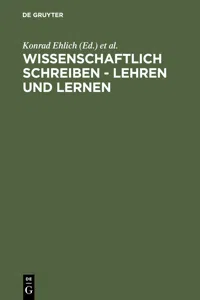 Wissenschaftlich schreiben - lehren und lernen_cover