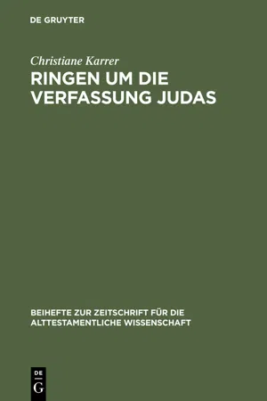 Ringen um die Verfassung Judas