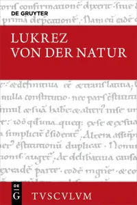 Von der Natur / De rerum natura_cover