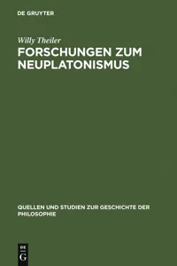 Forschungen zum Neuplatonismus_cover