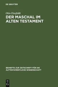 Der Maschal im Alten Testament_cover