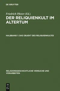 Der Reliquienkult im Altertum_cover