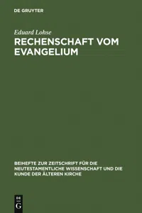 Rechenschaft vom Evangelium_cover