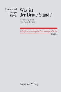 Was ist der Dritte Stand? Ausgewählte Schriften_cover