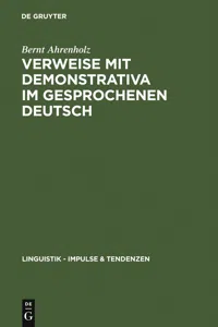 Verweise mit Demonstrativa im gesprochenen Deutsch_cover