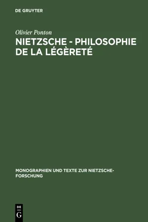 Nietzsche - Philosophie de la légèreté