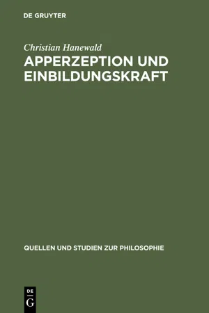 Apperzeption und Einbildungskraft