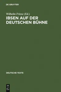 Ibsen auf der deutschen Bühne_cover