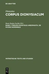 Pseudo-Dionysius Areopagita. De Divinis Nominibus_cover