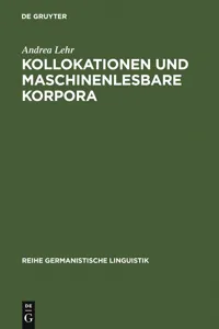 Kollokationen und maschinenlesbare Korpora_cover