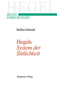 Hegels "System der Sittlichkeit"_cover