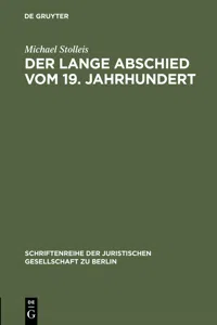 Der lange Abschied vom 19. Jahrhundert_cover