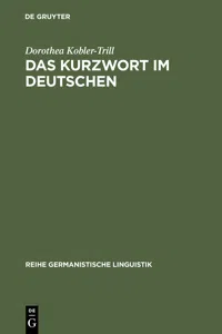 Das Kurzwort im Deutschen_cover