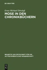 Mose in den Chronikbüchern_cover