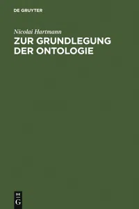 Zur Grundlegung der Ontologie_cover