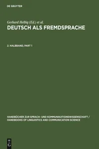 Deutsch als Fremdsprache. 2. Halbband_cover