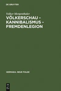 Völkerschau - Kannibalismus - Fremdenlegion_cover