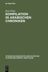 Kompilation in arabischen Chroniken_cover