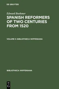 Edward Boehmer: Spanish Reformers of Two Centuries from 1520. Volume 3_cover