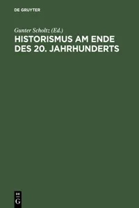 Historismus am Ende des 20. Jahrhunderts_cover