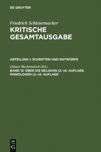 Über die Religion4. Auflage. Monologen4. Auflage_cover