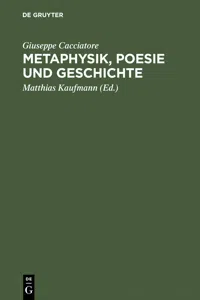 Metaphysik, Poesie und Geschichte_cover