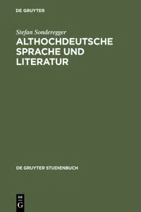 Althochdeutsche Sprache und Literatur_cover