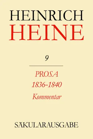 Prosa 1836-1840. Kommentar