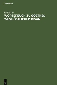 Wörterbuch zu Goethes West-östlichem Divan_cover