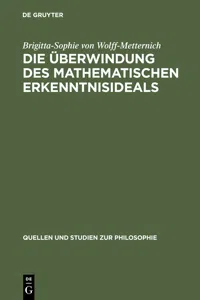 Die Überwindung des mathematischen Erkenntnisideals_cover