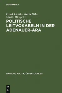 Politische Leitvokabeln in der Adenauer-Ära_cover