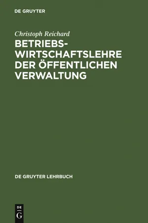 Betriebswirtschaftslehre der öffentlichen Verwaltung