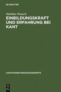 Einbildungskraft und Erfahrung bei Kant_cover