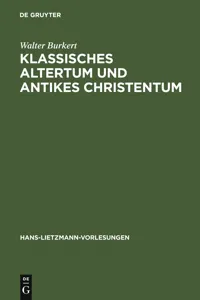 Klassisches Altertum und antikes Christentum_cover