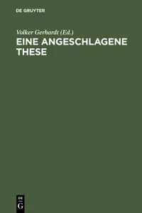 Eine angeschlagene These_cover