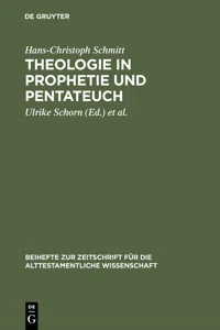 Theologie in Prophetie und Pentateuch_cover