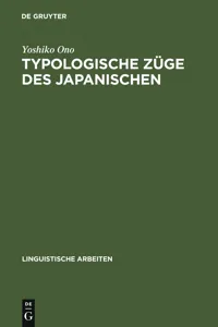 Typologische Züge des Japanischen_cover