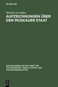 Aufzeichnungen über den Moskauer Staat_cover