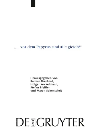 "... vor dem Papyrus sind alle gleich!"