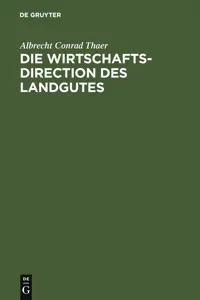 Die Wirtschaftsdirection des Landgutes_cover